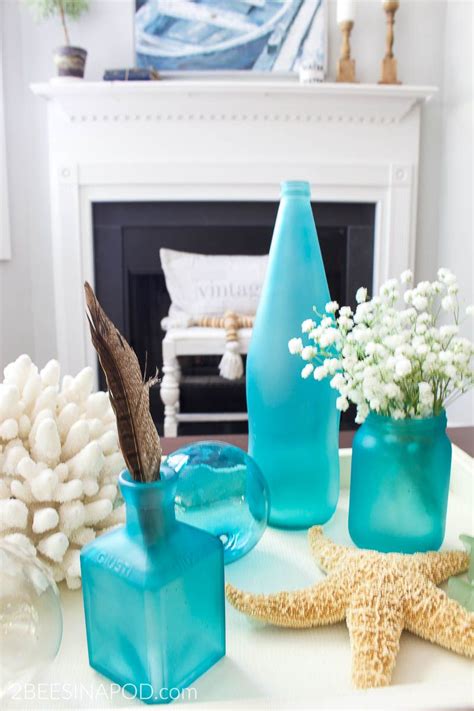 How To Make Sea Glass Bottles Thrifty Style Team 2 Bees In A Pod