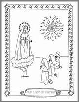 Coloring Fatima Lady Pages Printable Sheets Holiday Fun Color Colouring Books sketch template