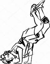 Dancing Dance Hip Hop Bboy Breakdance Guy Stock Illustration Clipart Vector Boys Drawing Dancer Practicing Bboying War Just Depositphotos Clip sketch template