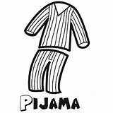 Pijama Prendas Vestir Pantalon Guiainfantil Guantes sketch template