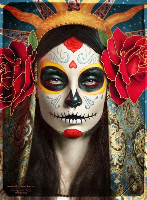 cool  de los muertos sugar skull makeup art examples