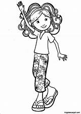 Coloring Pages Girl Girls Groovy sketch template