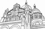 Colorear Basilica Coloriages Basilique Catedral Basílica Sacré Montmartre Sacre Sagrado Adultes Adulte Iglesia Erwachsene Ausmalen sketch template