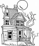 House Coloring Haunted Cartoon Drawing Houses Clip Clipart Scary Draw Halloween Pages Mansion Outline Drawings Easy Simple Colouring Getdrawings Ghost sketch template
