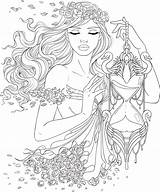 Coloring Pages Adult Artsy Line Printable Adults Colouring Uncolored Drawings Time Fairy Books sketch template