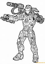 War Avengers Machine Pages Coloring Printable Color sketch template