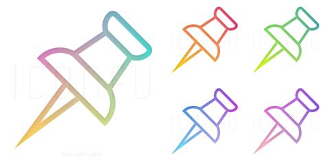 pin icon gradient color style iconfu