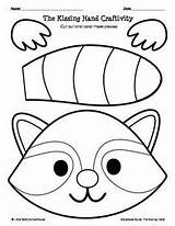Kissing Hand Raccoon Coloring Preschool Printable Template Activities School Crafts Puppet Craft Activity First Back Clipart Pages Paper Kindergarten Bag sketch template