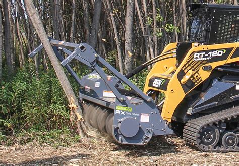 brush  learn   choose    mulching attachment   skid steer  track loader
