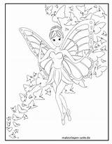 Elfe Malvorlage Malvorlagen Feen Elfen Kostenlose Schmetterlingen sketch template