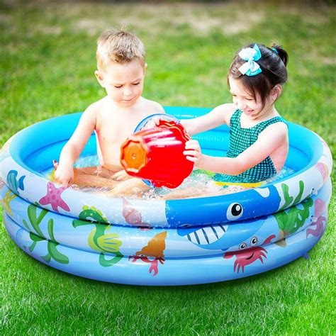 toyx  inflatable swimming pool  kids  rings circles