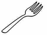 Fork Drawing Clip Clipart Cliparts sketch template