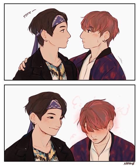 Taekook Kissing Fan Art