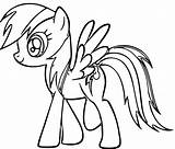 Rainbow Dash Coloring Pages Printable Kids sketch template