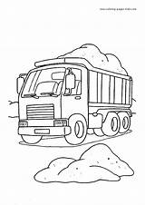 Coloring Pages Truck Transportation Printable Color Kids Trucks Sheet Cars Car Book sketch template