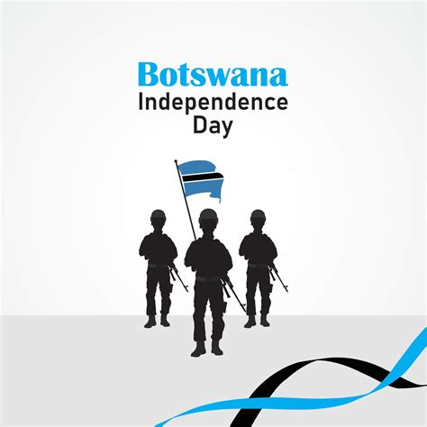 Botswana Independence Day Greeting Card Flying Balloons In Botswana