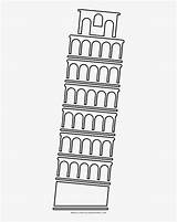 Pisa Tower Leaning Torre Inclinada Coloring Dibujo Colouring Nicepng Kindpng sketch template