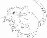 Raticate Coloring Pages Pokemon Printable Categories sketch template