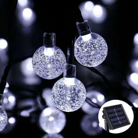 dteck solar light string  led bubble beads decorative lights outdoor waterproof christmas