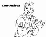 Suarez Messi Pages Neymar sketch template