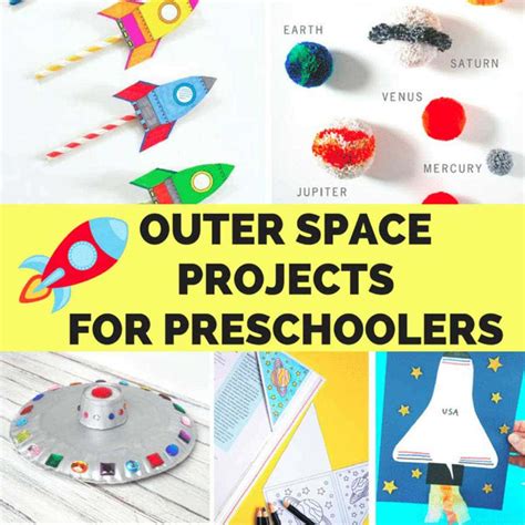 outer space crafts  preschoolers easy  educational projects