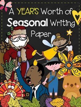 seasons  holidays writing paper lined  primary grades