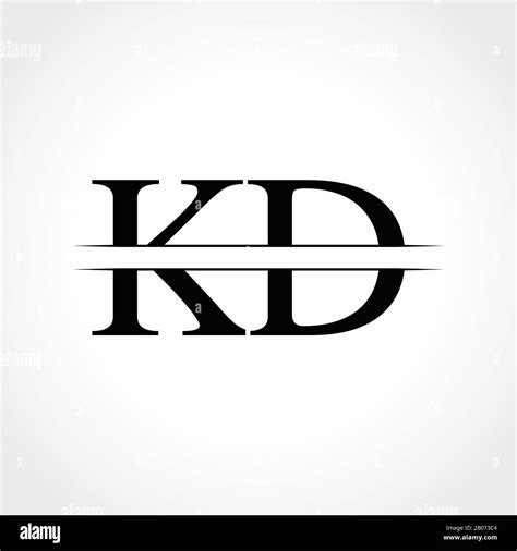 initial kd letter logo design vector illustration abstract letter kd logo design stock vector
