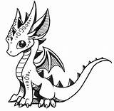 Dragons Cute Draw Pages Dragon Simple Easy Drawing Coloring Drawings Choose Board Sketch sketch template