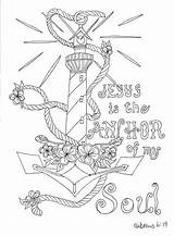 Hebrews Coloring Pages Anchor Bible Jesus Verse Colouring Adult Soul Sheets Christian Etsy Lord Choose Board Sold Books Book Template sketch template