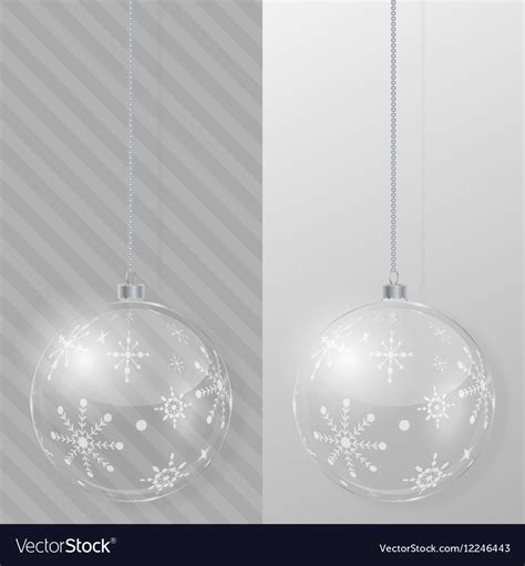glass christmas ball design template royalty  vector