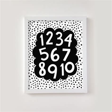 printable number art digital  etsy
