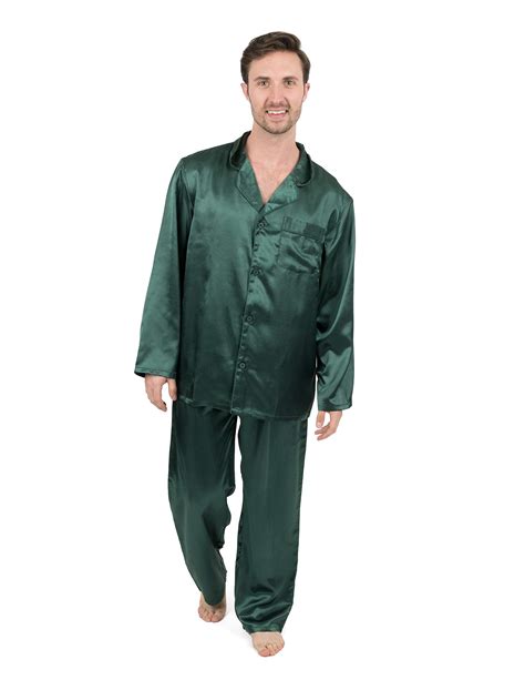 leveret leveret mens satin pajamas christmas  piece pajama set size small xxx large green