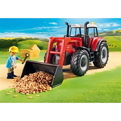 playmobil country grote tractor met aanhangwagen  blokker