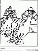 Coloring Pages Paarden Horse Horses Kleurplaten Racing Kids Malvorlagen Derby Kleurplaat Animated Paard Seabiscuit Pferde Sheets Kentucky Ginormasource Rennen Print sketch template