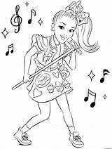 Jojo Siwa Coloring Pages Printable Print Kids Sparly Outfits Star Singing Easy Drawing Book sketch template