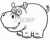 Yawn Hippopotamus Designlooter Hipopótamo sketch template