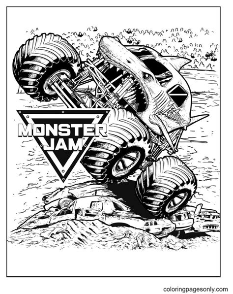 monster truck coloring pages  kids  adults