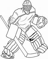 Hockey Coloring Pages Goalie Nhl Printable Draw Player Step Penguins Drawing Kids Pittsburgh Print Sheets Chicago Blackhawks Sports Sketch Bruins sketch template