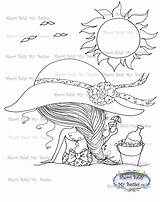Coloring Summer Bestie Img143 Digi Baldy Sherri Stamp Instant Fun sketch template