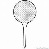 Golf Tee Ball Coloring Clip Sports Clipart Pages Cliparts Father Mother Print Library Decorative Arts Activity Great Bigactivities sketch template