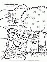 Creation Bible Story Coloring Children Worksheets Printables Popular sketch template