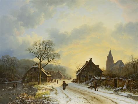 barend cornelis koekkoek paintings prev  sale   rhine winter landscape