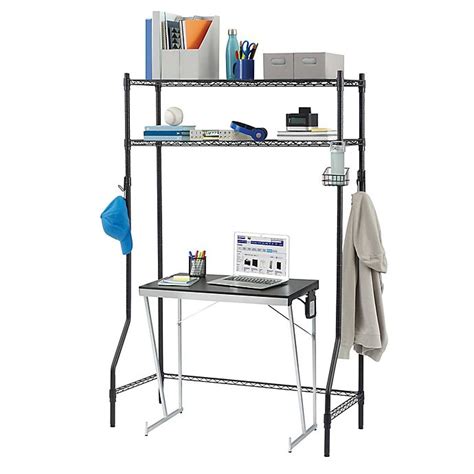 equip your space 2 tier dorm space saver in black bed bath and beyond