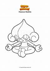 Pokemon Meditite Dibujo Urshifu Supercolored Spinda Deoxys Attacco Forma sketch template