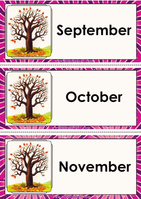 perfect month   year flashcards printable preschool smell worksheet