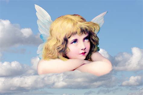 angel   clouds  stock photo public domain pictures