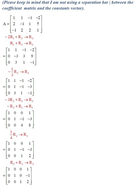 How Do You Solve X Y Z 2 2x Y Z 5 And X 2y 2z 1 Using Matrices