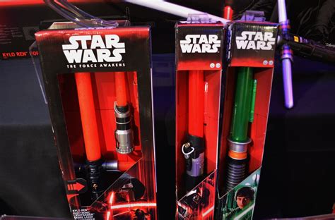 electronic lightsabers from kylo ren darth vader and luke skywalker star wars the force