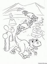 Dinosaur Coloring Baby Sid Beavers Ice Age sketch template