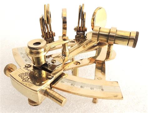 brass sextant nautical ship sextants antique instruments erakart